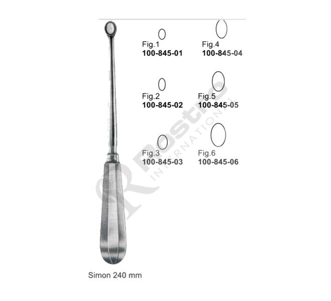 Pituitary Spoons, Curettes