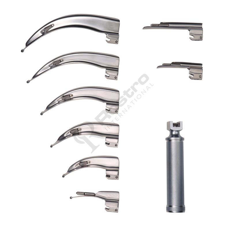 Laryngoscope Set with 5 Blades 75-210 mm 