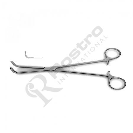 Gynecology Ligature Forceps Straight Curved Stainless Steel