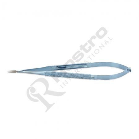 Jacobson Delicate Needle Holder Straight Round Handle Titanium 16.5cm