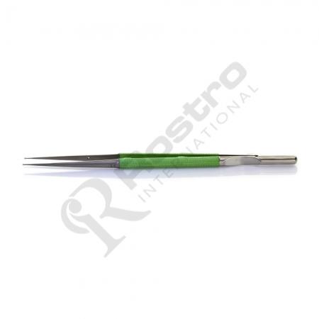 Optimus Ring tip Forceps Straight Round Handle Titanium 21cm