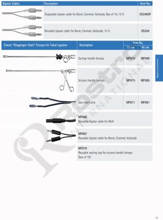 Reusable Bipolar Instruments