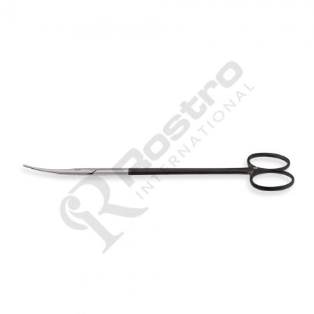 Ring tip Micro Spring Scissor Straigh Curved Handle Titanium 20 cm