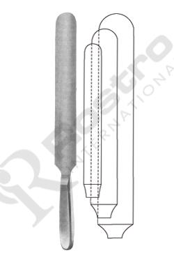 Virchow Brain Knife hollow handle 33.5cm, Blade size 200mm