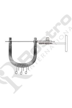 Kirschner Abdominal Retractor wit vaulted fixed frame and 2 blades 255 mm