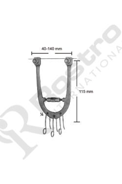 Wire Traction Bow adjustable with 3 hooks small size 140mm