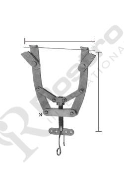 Kirschner Abdominal Retractor wit vaulted fixed frame and 2 blades 255 mm