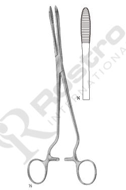 Cheron Swab Forceps Handle Curved Stainless Steel 25 cm