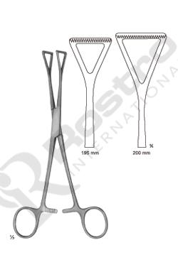 Duval Lung Grasping Straight Forceps 220 mm